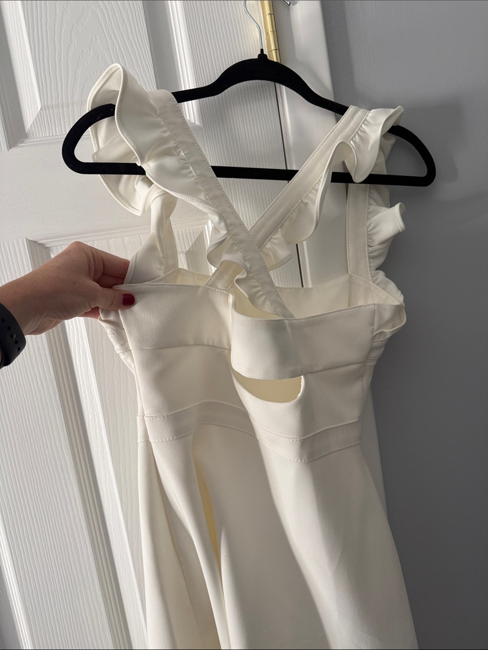Likely White Ruffle-Strap Mini Dress - Picture 6 of 8